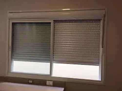  Janela de alumínio branco da linha integrada com 02 folhas móveis e vidros lisos